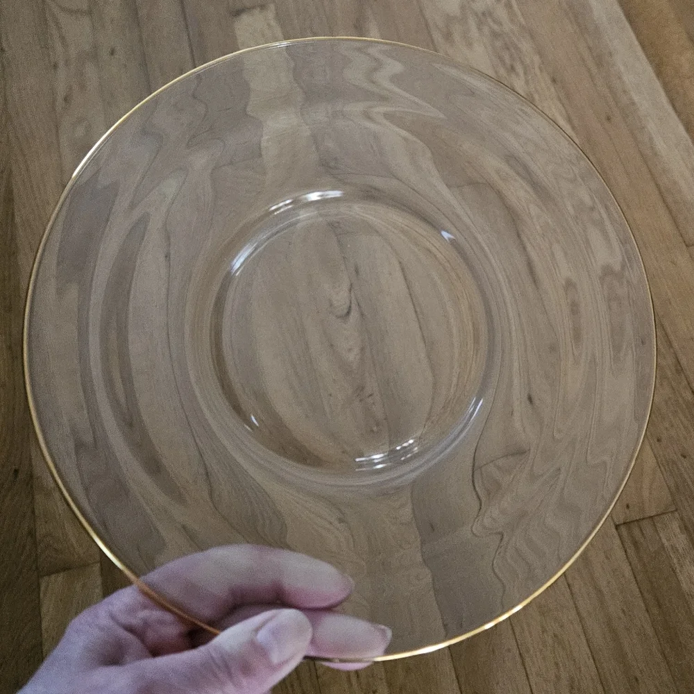 *Mansfield by Tiffin-Franciscan  Luncheon Plates w/24k Gold Trim Set Of 6